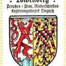 Herb Lwówka Śląskiego z 1501 roku na znaczku pocztowym z XX wieku